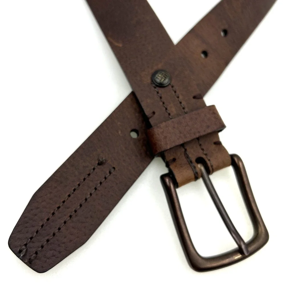 Columbia Mens Belt Size 40 Pebbled Brown Leather 1.5